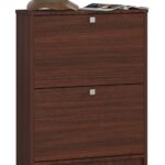 Szafka na buty 2 uchylne drzwiczki 60 cm - wenge