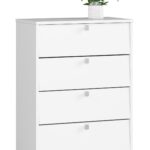 Szafka na buty RUBIN 4 uchylne drzwiczki 66 cm - biała