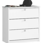 Szafka na buty MINI 3 uchylne drzwiczki 60 cm - biała