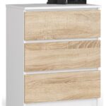 KOMODA K60 3SZ CLP BIAŁY / SONOMA