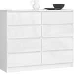 KOMODA K120 8SZ PK BIAŁA POŁYSK