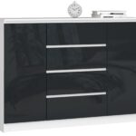 KOMODA K140 2D 4SZ CLP GRAFIT POŁYSK