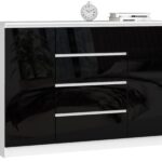 KOMODA K140 2D 4SZ CLP CZARNY POŁYSK