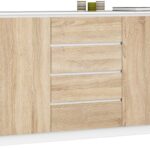 KOMODA K160 2D 4SZ CLP PK BIAŁY / SONOMA