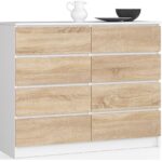 KOMODA K120 8SZ PK BIAŁA / SONOMA