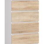KOMODA K 60 cm 4 SZUFLADY PK BIAŁA / SONOMA