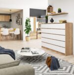 KOMODA K160 10SZ CLP PK DĄB SONOMA / BIAŁA - obrazek 2