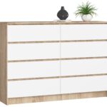 KOMODA K140 8SZ CLP PK SONOMA / BIAŁA
