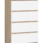 KOMODA K 60 cm 4 SZUFLADY PK SONOMA / BIAŁA
