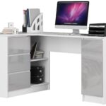 BIURKO NAROŻNE B20 155 cm LEWE PK METALIK POŁYSK