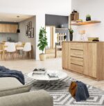 KOMODA K160 2D 4SZ CLP PK DĄB SONOMA - obrazek 2