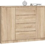 KOMODA K140 2D 4SZ CLP PK DĄB SONOMA