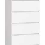 KOMODA K 60 cm 4 SZUFLADY PK BIAŁA