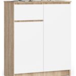 KOMODA K80 2D 1SZ CLP PK DĄB SONOMA / BIAŁY