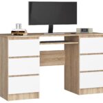 BIURKO A-11 CLP 6SZ PK SONOMA / BIAŁY