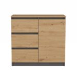 Komoda Malwa 1D3S/BA ANTRACYT ARTISAN - obrazek 3