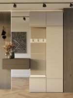 Garderoba Szafa + Wieszak HAGA II 1Sz1W KASZMIR BEŻ - obrazek 3