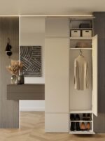 Garderoba Szafa + Wieszak HAGA II 1Sz1W KASZMIR BEŻ - obrazek 4