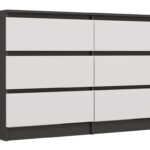 Komoda Malwa M6 120 ANTRACYT / BIAŁY