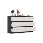 Komoda Malwa M6 120 ANTRACYT / BIAŁY - obrazek 2