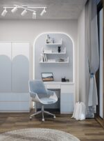 Biurko Mijas PRAWE ARTESO BLUE NIEBIESKI - obrazek 2