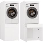 Szafka Łazienkowa Na Pralkę Lub Suszarkę POLA TWIN 1S BIAŁA Regał Szuflada