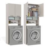 Szafka Łazienkowa na Pralkę POLA DK KASZMIR BEŻ Regał Słupek 180X64X30