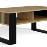 Ława Modern 2P SLIM DĄB ARTISAN CZARNY