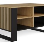 Ława Modern 4P SLIM DĄB ARTISAN CZARNY