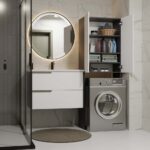 Szafka na pralkę Pola DD ANTRACYT / BIAŁY - obrazek 4