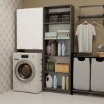 Szafka na pralkę Pola DD ANTRACYT / BIAŁY - obrazek 5