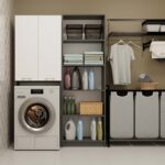 Szafka na pralkę Pola DD ANTRACYT / BIAŁY - obrazek 7