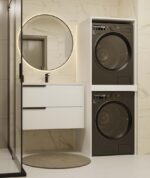 Szafka na Pralkę i Suszarkę POLA TWIN Biała - obrazek 6