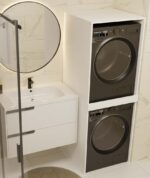 Szafka na Pralkę i Suszarkę POLA TWIN Biała - obrazek 2