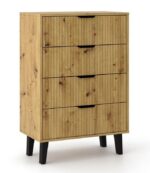 Komoda Scandi 4S SLIM DĄB ARTISAN