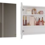 Szafka Łazienkowa Wisząca Z Lustrem Nad Umywalkę POLA 2DL 2 Drzwi BIAŁY