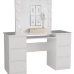 Zestaw Toaletka KUBA + LUSTRO MARINA Biały