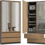 Szafa Malwa SS-90L ANTRACYT DĄB ARTISAN