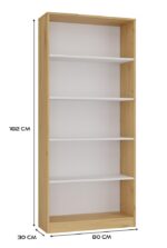 Regał Onyx R80 DĄB ARTISAN BIEL - obrazek 6