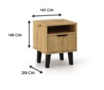 Szafka nocna Scandi 1S SLIM DĄB ARTISAN - obrazek 3