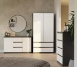 Komoda Malwa 2D3S ANTRACYT BIAŁY - obrazek 4