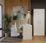 Regał Biurowy OLIV 2D 2 Drzwi Do Biura Do Gabinetu Salonu DĄB ARTISAN BIEL - obrazek 5