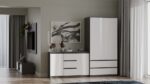 Komoda Malwa 2D3S ANTRACYT BIAŁY - obrazek 2
