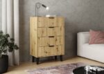 Komoda Scandi 4S SLIM DĄB ARTISAN - obrazek 2