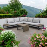 Zestaw Mebli Ogrodowych MARBELLA z Sofą Narożnikiem i Stolikiem SZARY - obrazek 2
