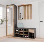 Szafka Na Obuwie Buty Otwarta TALLIN ANTRACYT DĄB ARTISAN Do Przedpokoju - obrazek 4