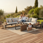 Zestaw Mebli Ogrodowych MARBELLA z Sofą Narożnikiem i Stolikiem SZARY - obrazek 5