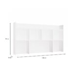 Nadstawka do Biurka 130 cm BIAŁA Regał Na Książki Dokumenty - obrazek 5