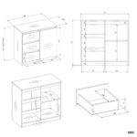 Komoda Malwa 1D3S KASZMIR BEŻ - obrazek 6