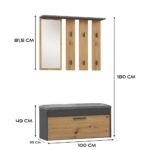 Garderoba Parma PARMA ANTRACYT ARTISAN - obrazek 5